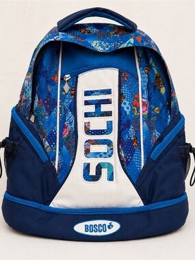 BOSCO Official Sochi 2014 Winter Olympics Media Backpack 18x14x7 EUC